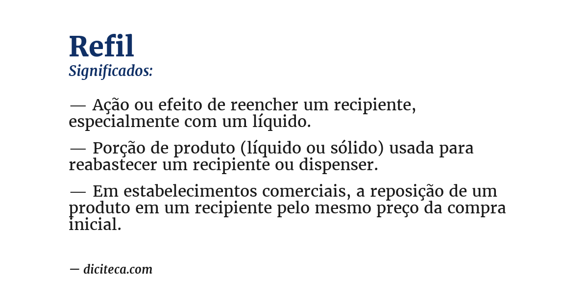 Significado de refil