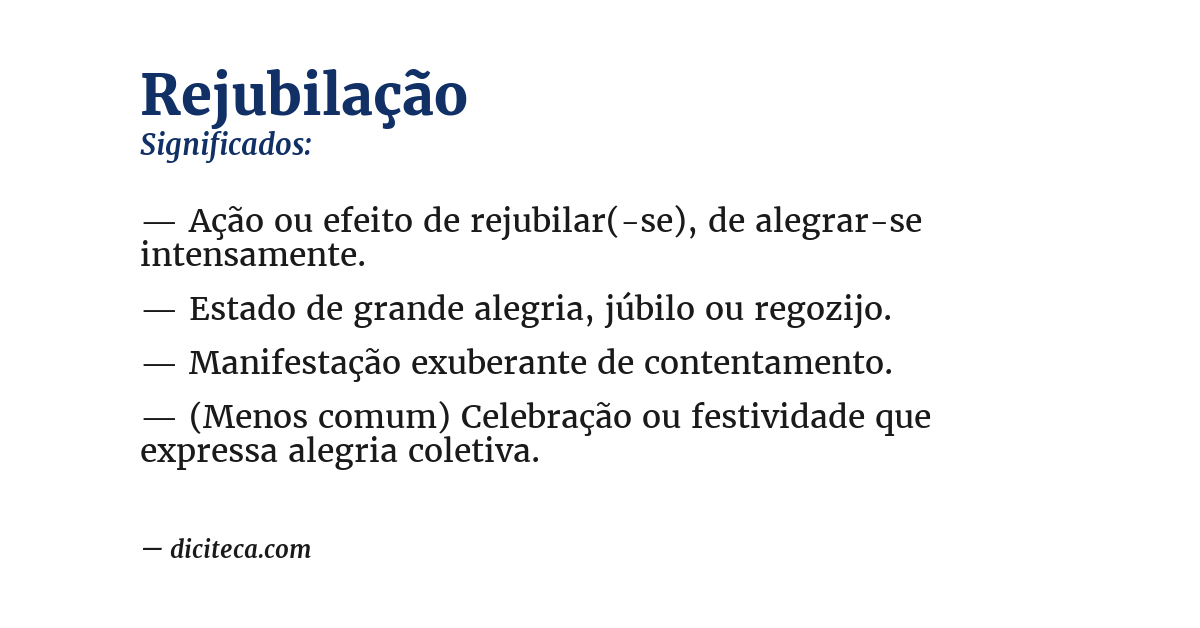 Significado de rejubilação