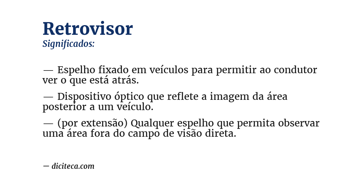 Significado de retrovisor