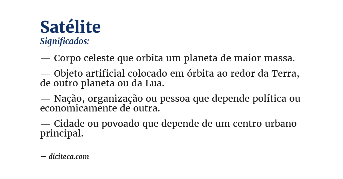 Significado de satélite