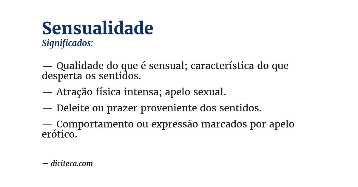 Significado de sensualidade