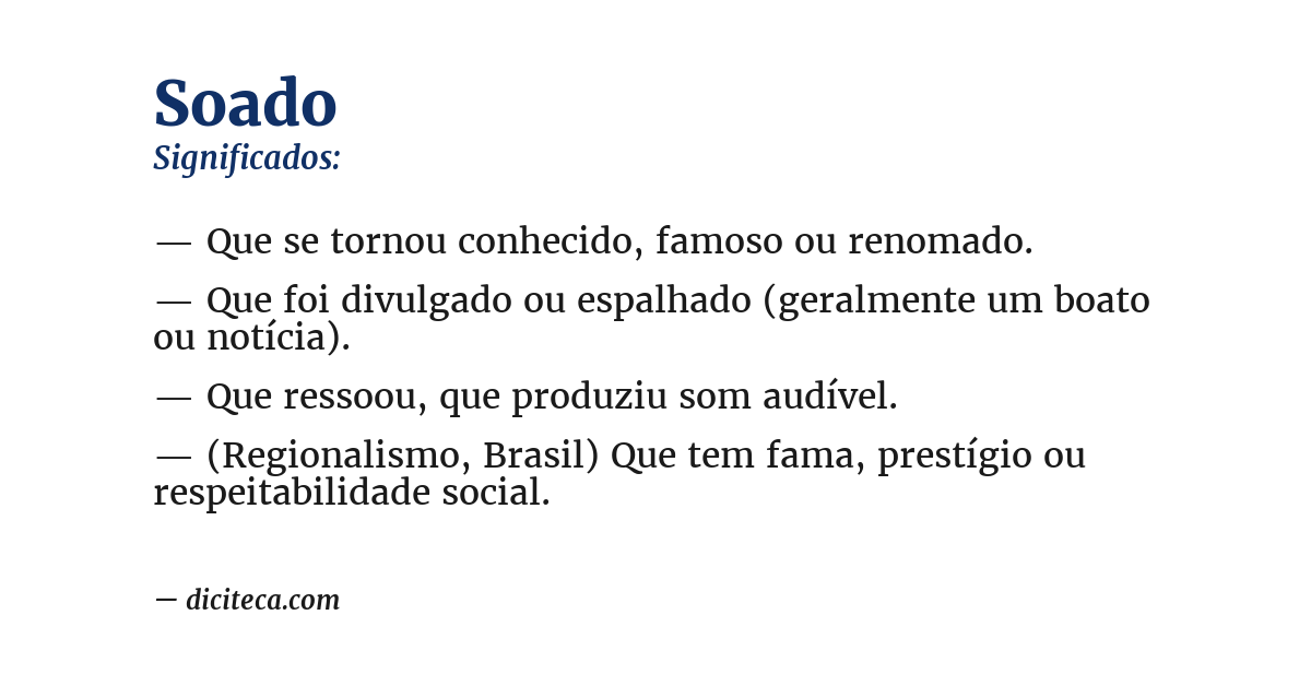 Significado de soado
