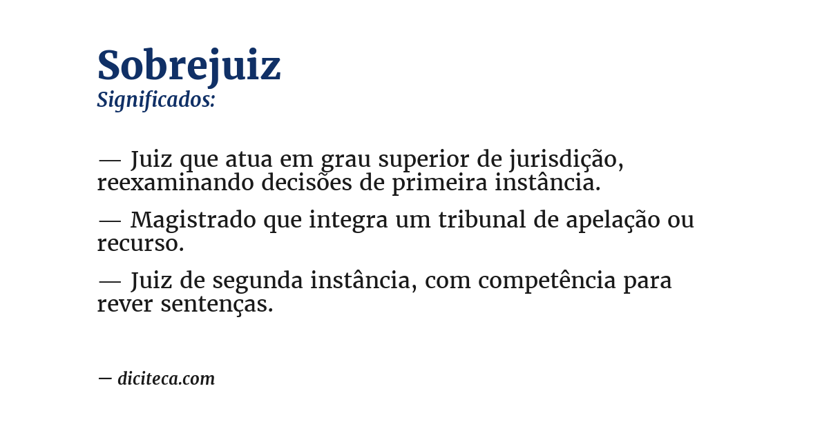 Significado de sobrejuiz