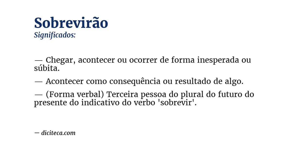 Significado de sobrevirão