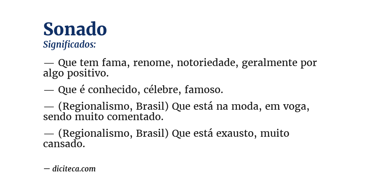 Significado de sonado
