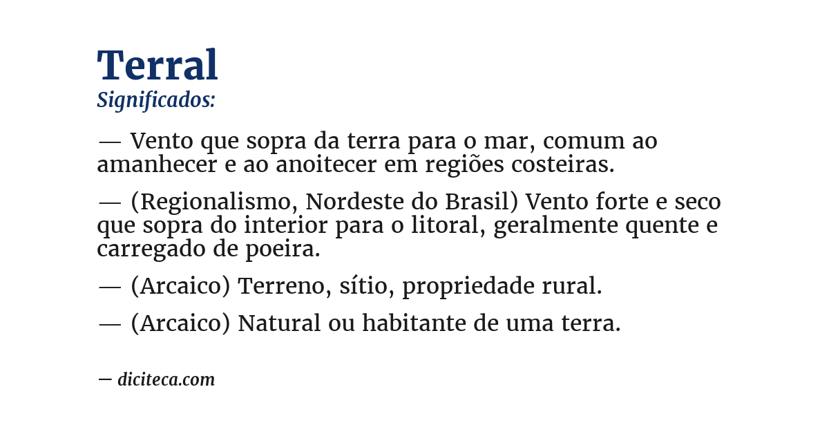 Significado de terral