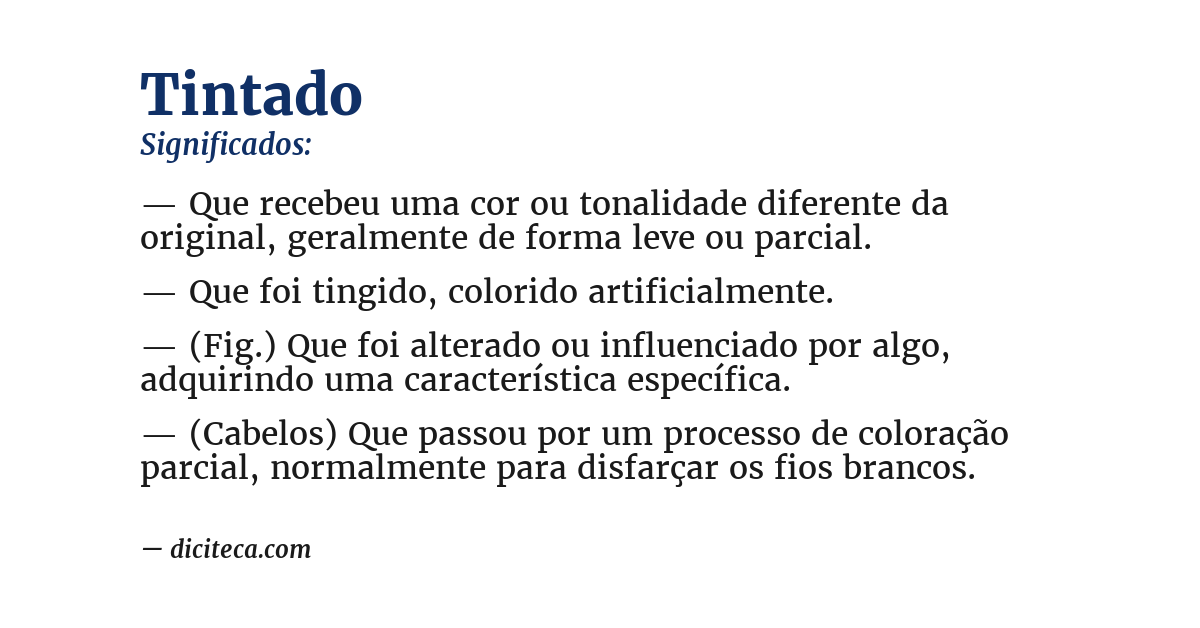 Significado de tintado