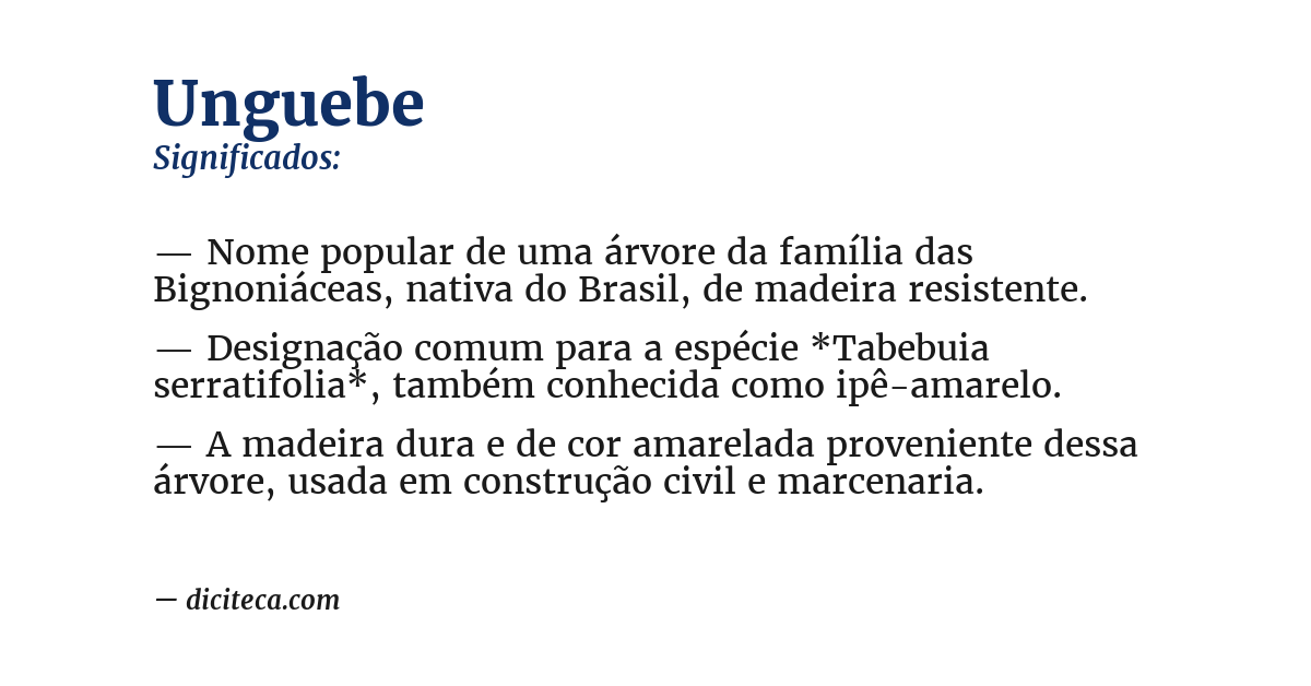 Significado de unguebe