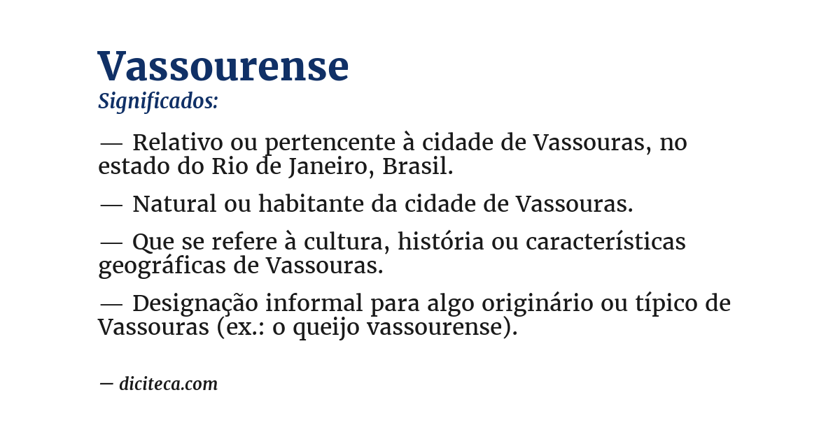 Significado de vassourense