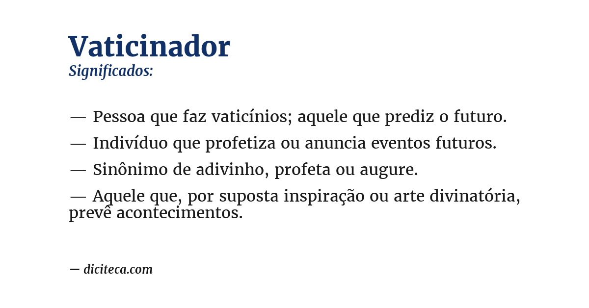 Significado de vaticinador