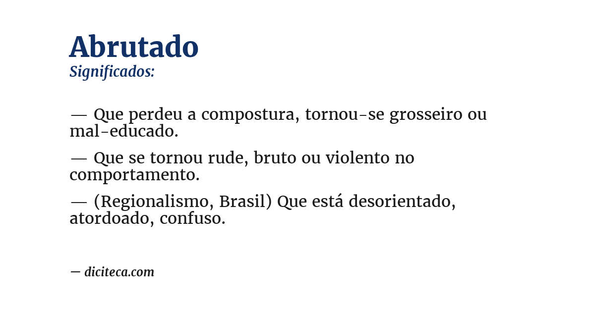 Significado de abrutado