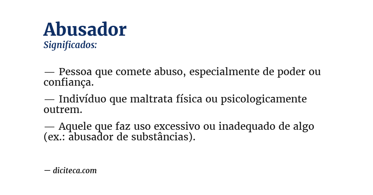 Significado de abusador
