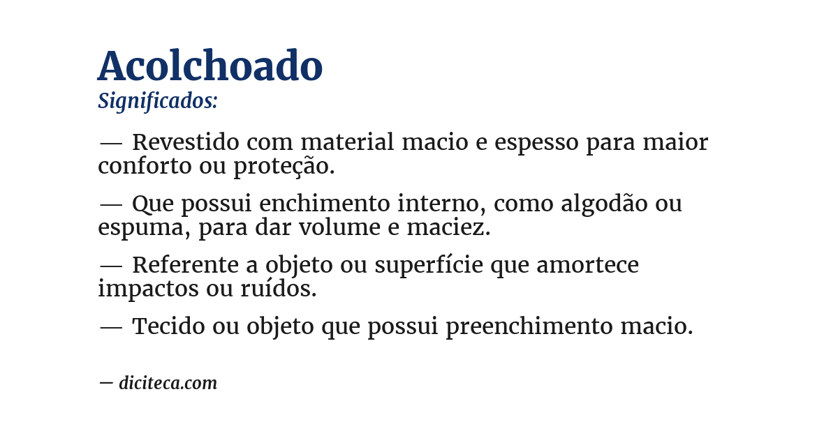 Significado de acolchoado