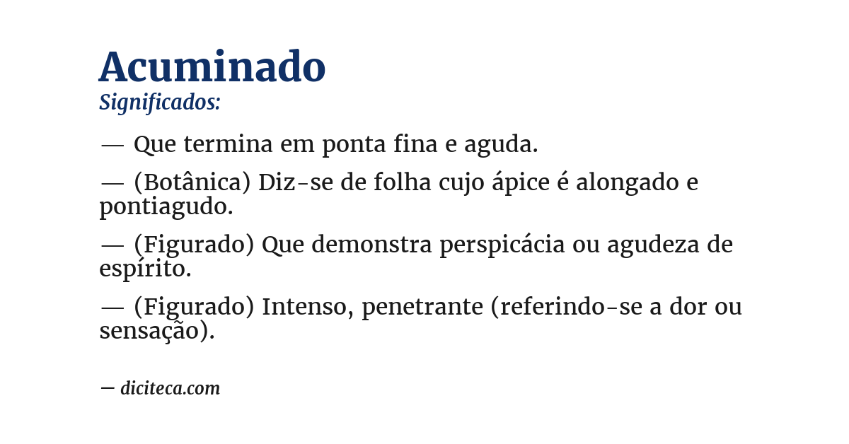 Significado de acuminado