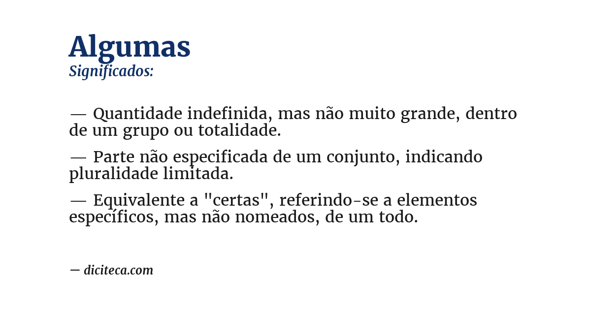 Significado de algumas