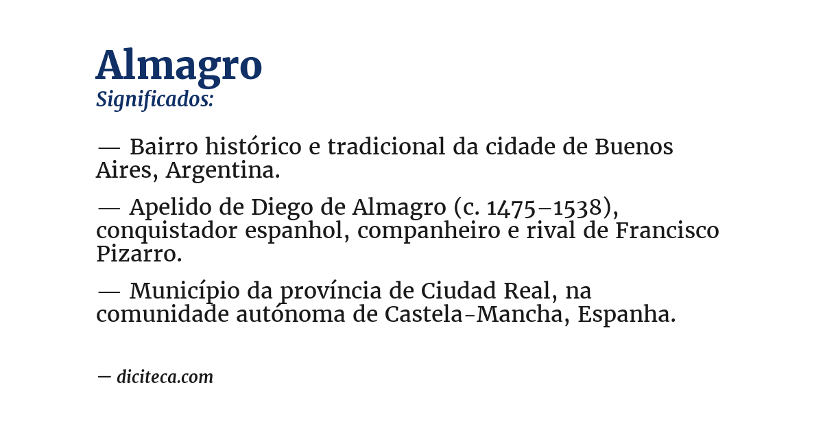 Significado de almagro