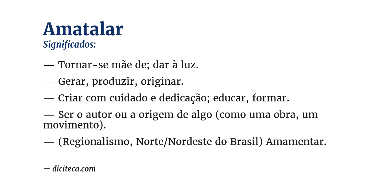 Significado de amatalar