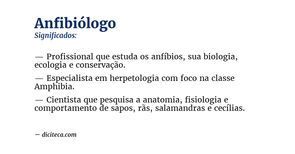 Significado de anfibiólogo