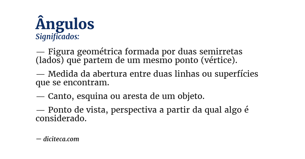 Significado de ângulos