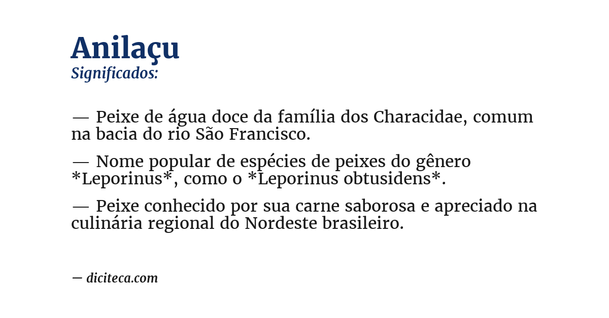 Significado de anilaçu