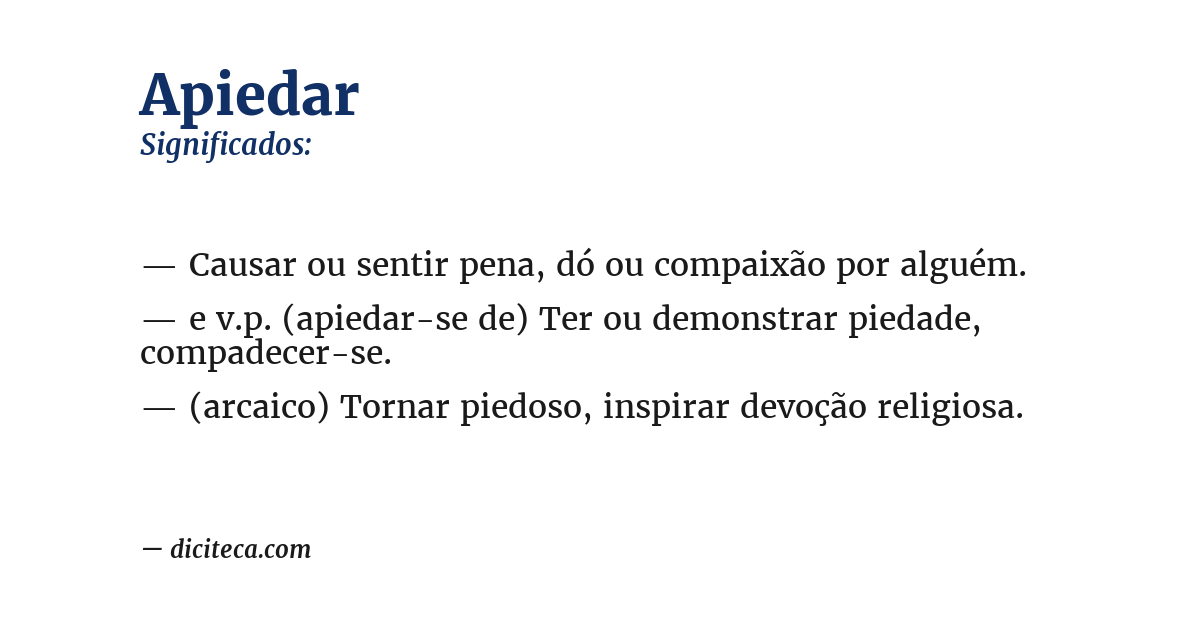 Significado de apiedar