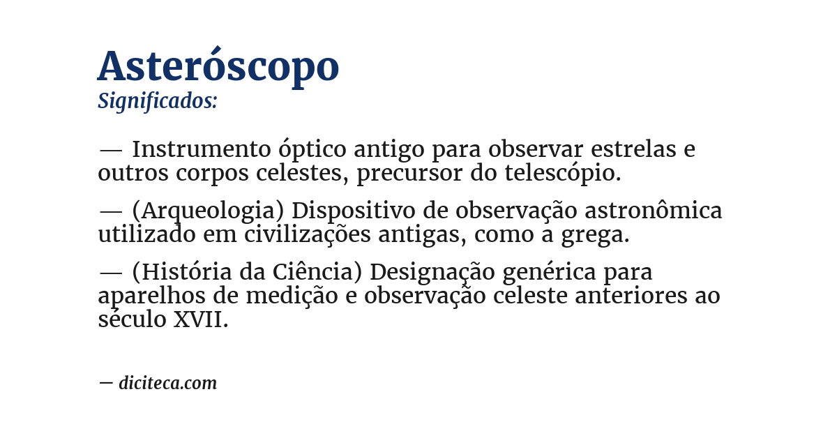 Significado de asteróscopo