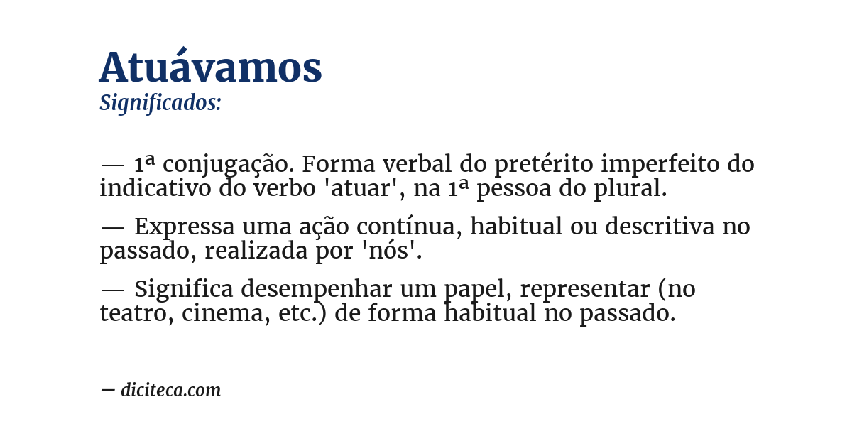 Significado de atuávamos