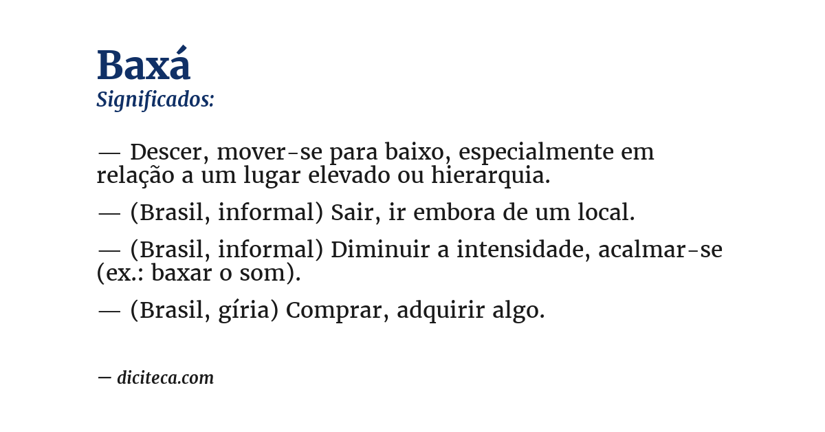 Significado de baxá