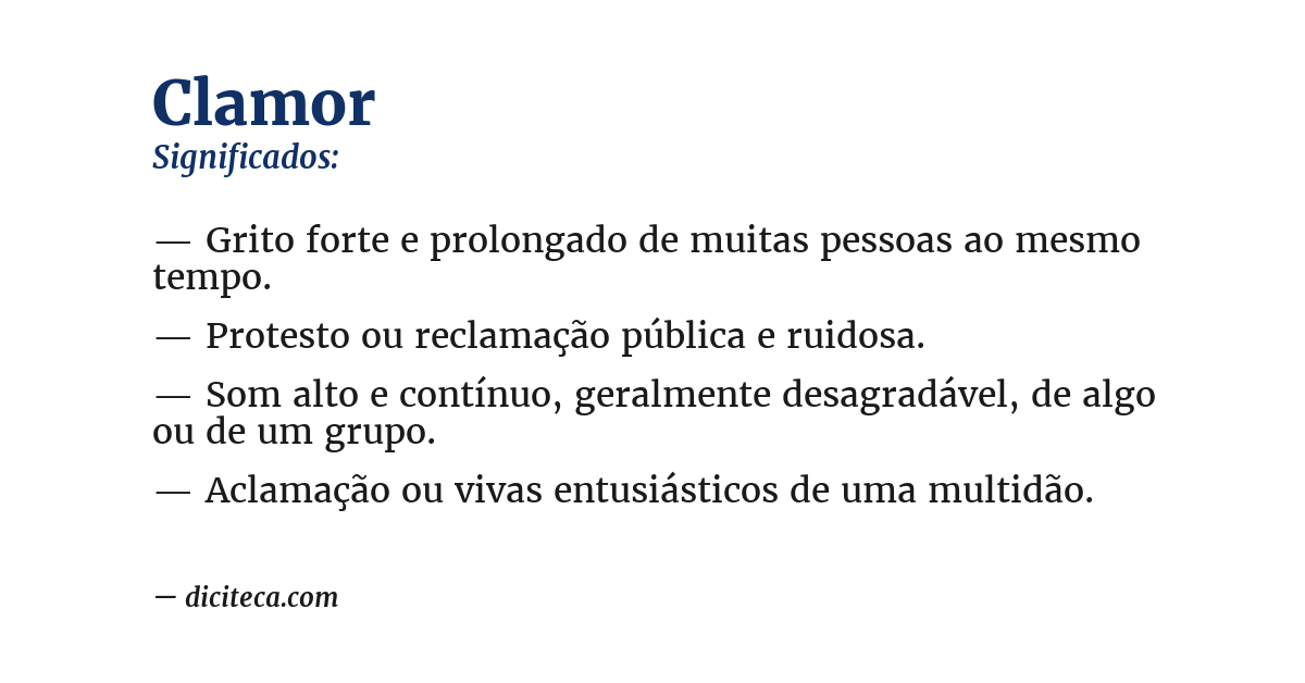 Significado de clamor