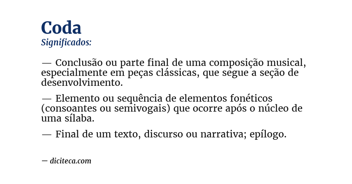 Significado de coda