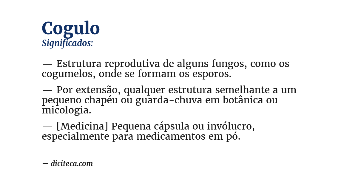 Significado de cogulo