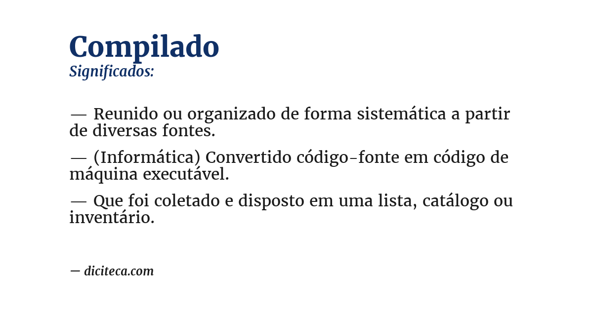 Significado de compilado