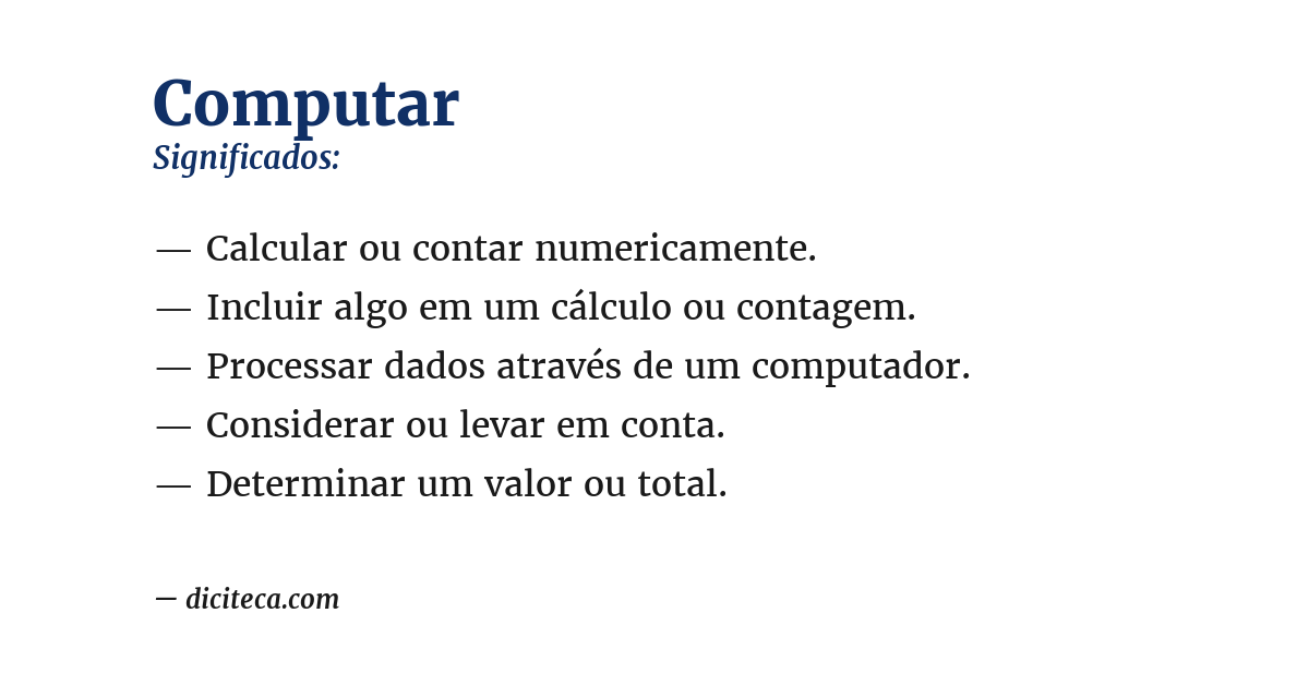 Significado de computar
