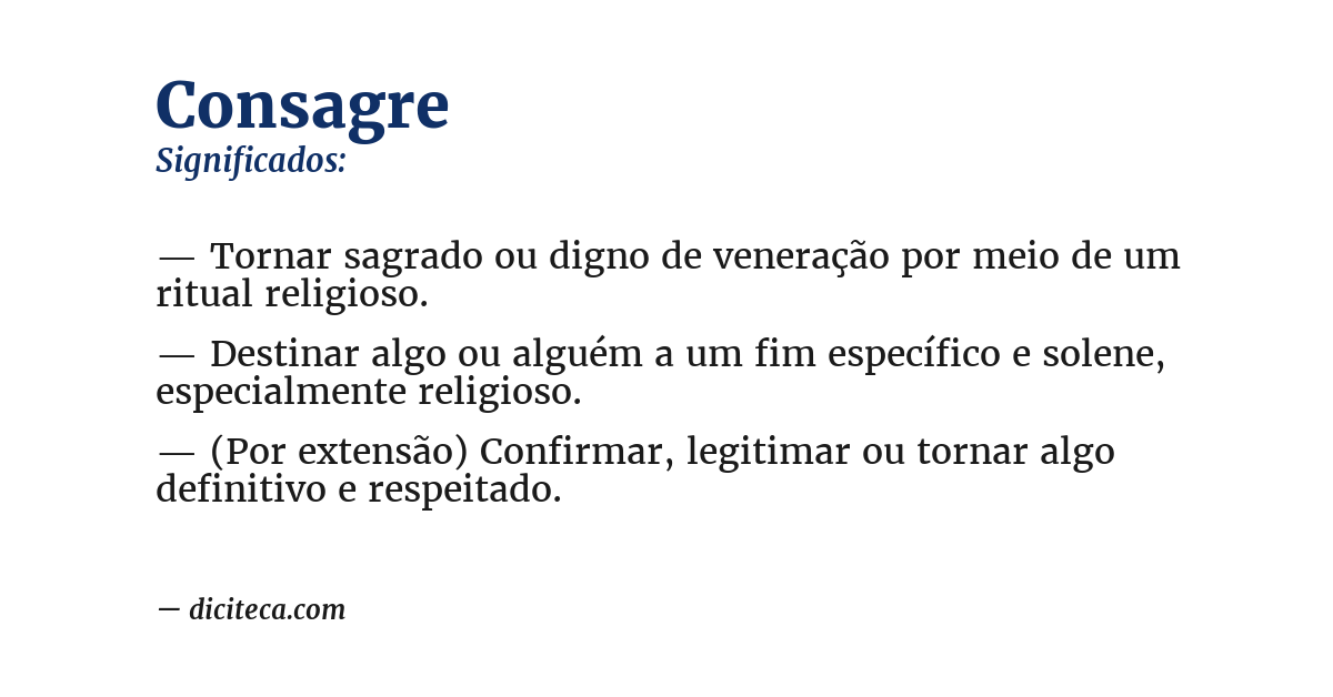 Significado de consagre