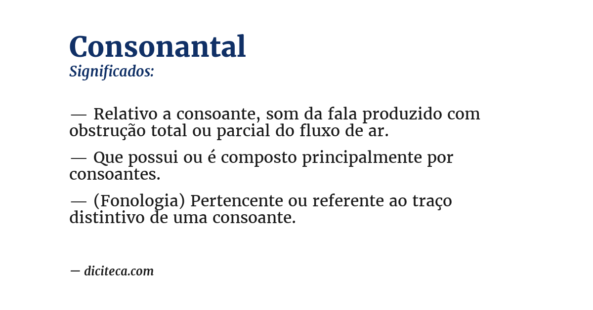 Significado de consonantal