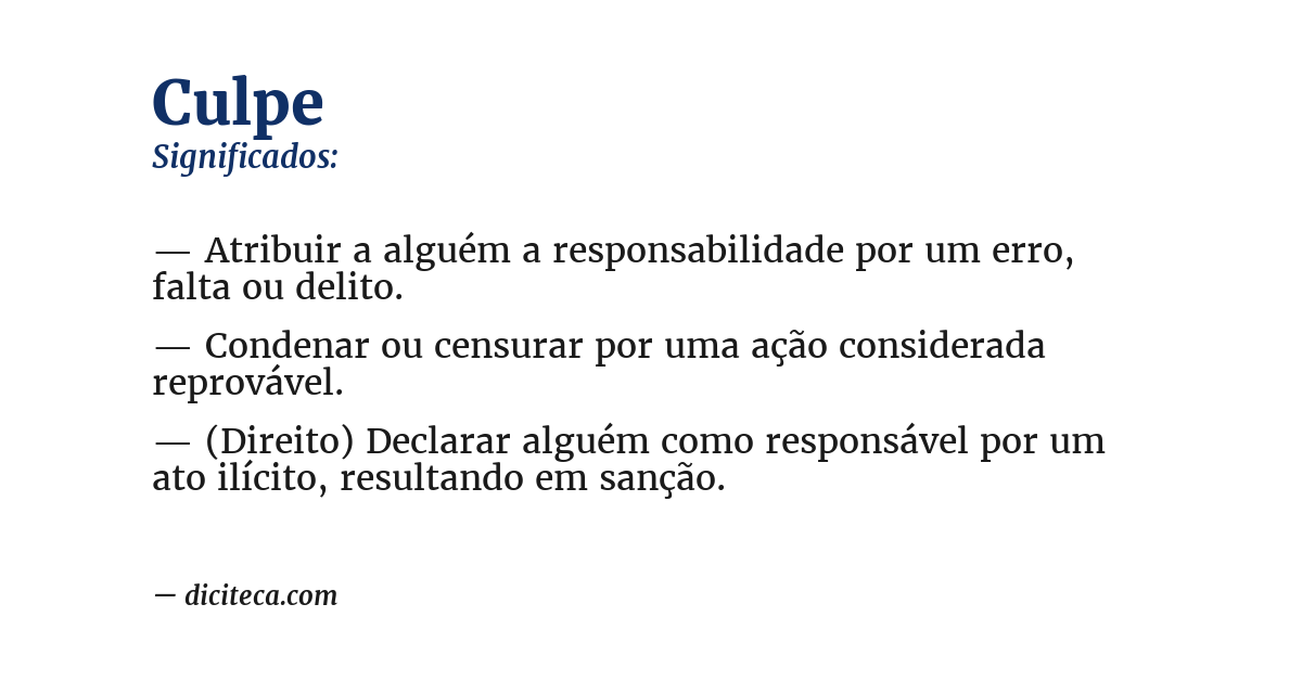 Significado de culpe
