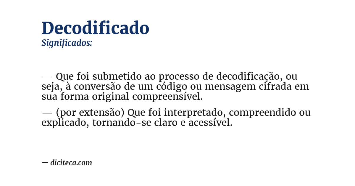 Significado de decodificado