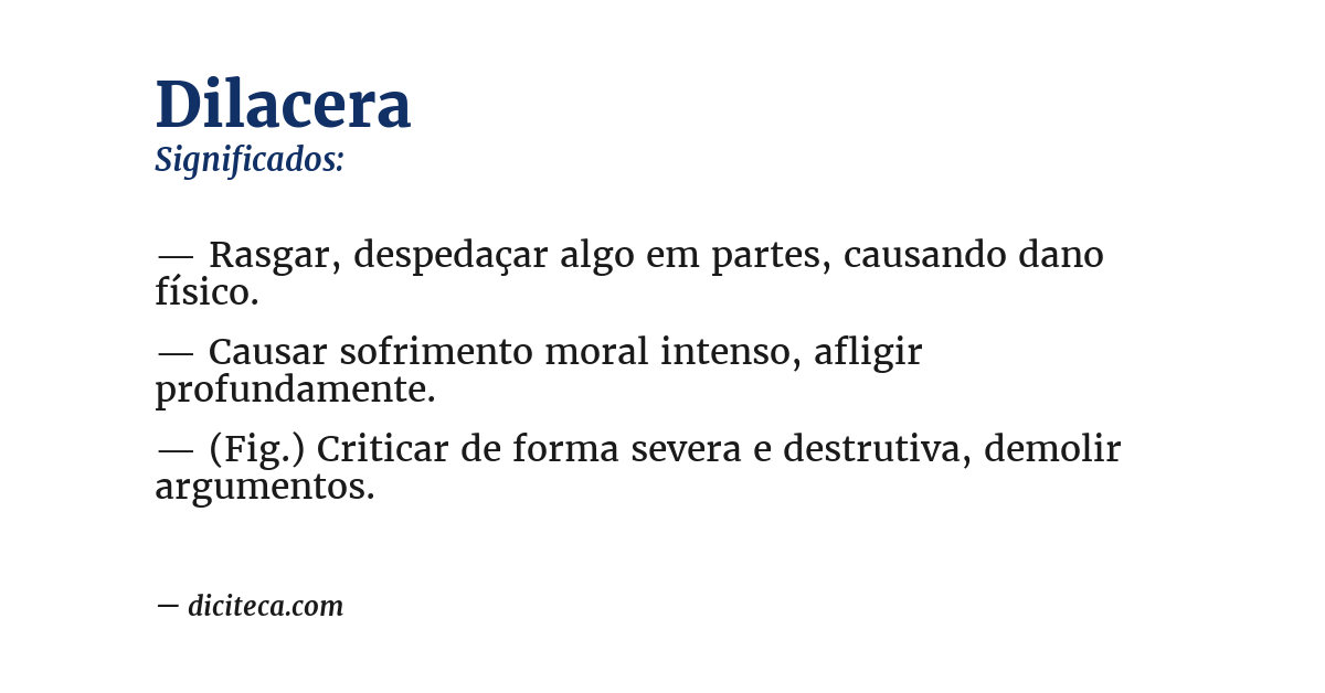 Significado de dilacera