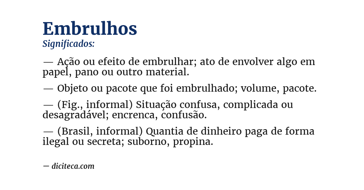 Significado de embrulhos