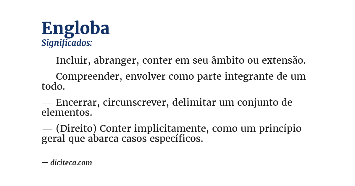 Significado de engloba