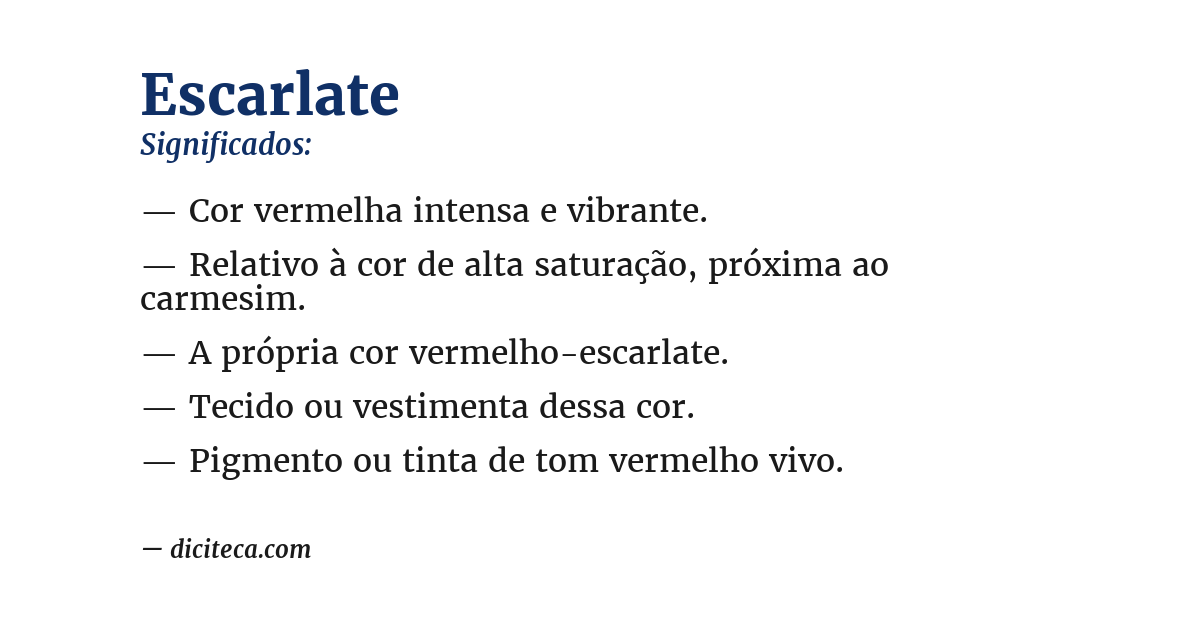 Significado de escarlate