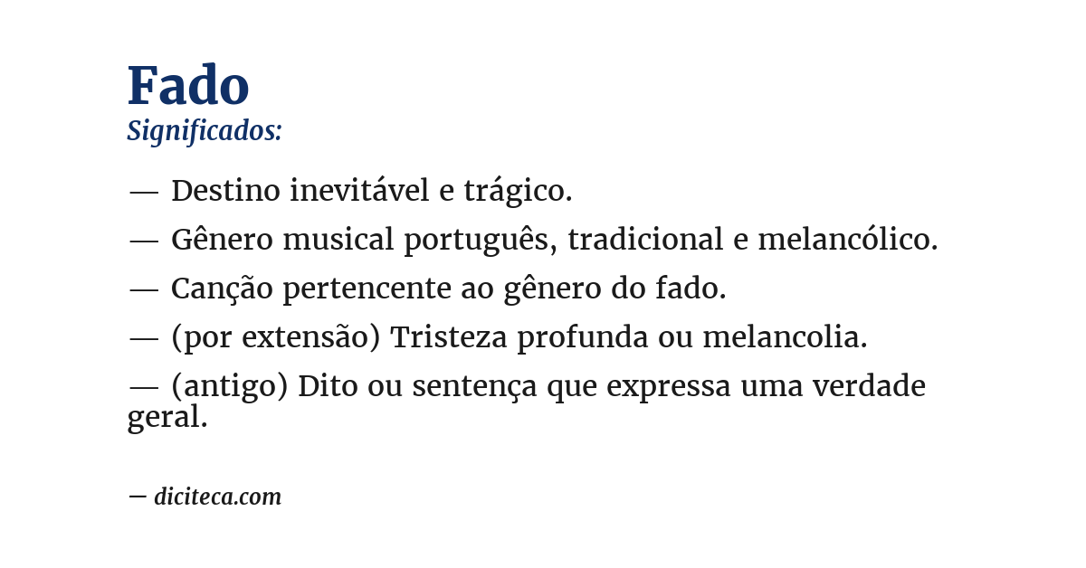 Significado de fado