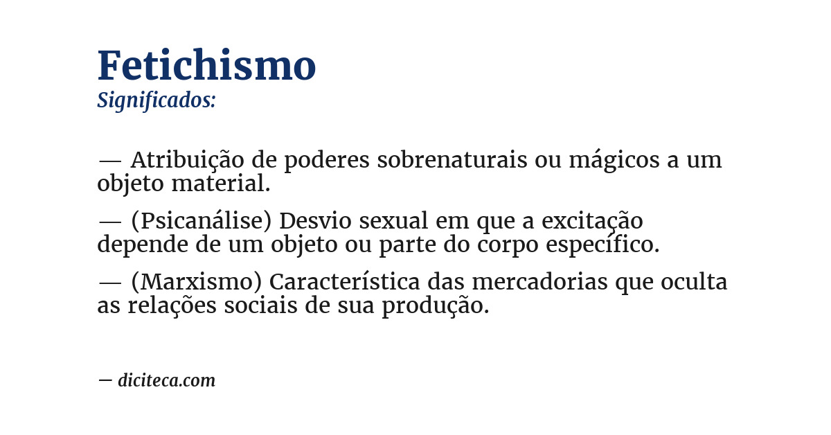Significado de fetichismo
