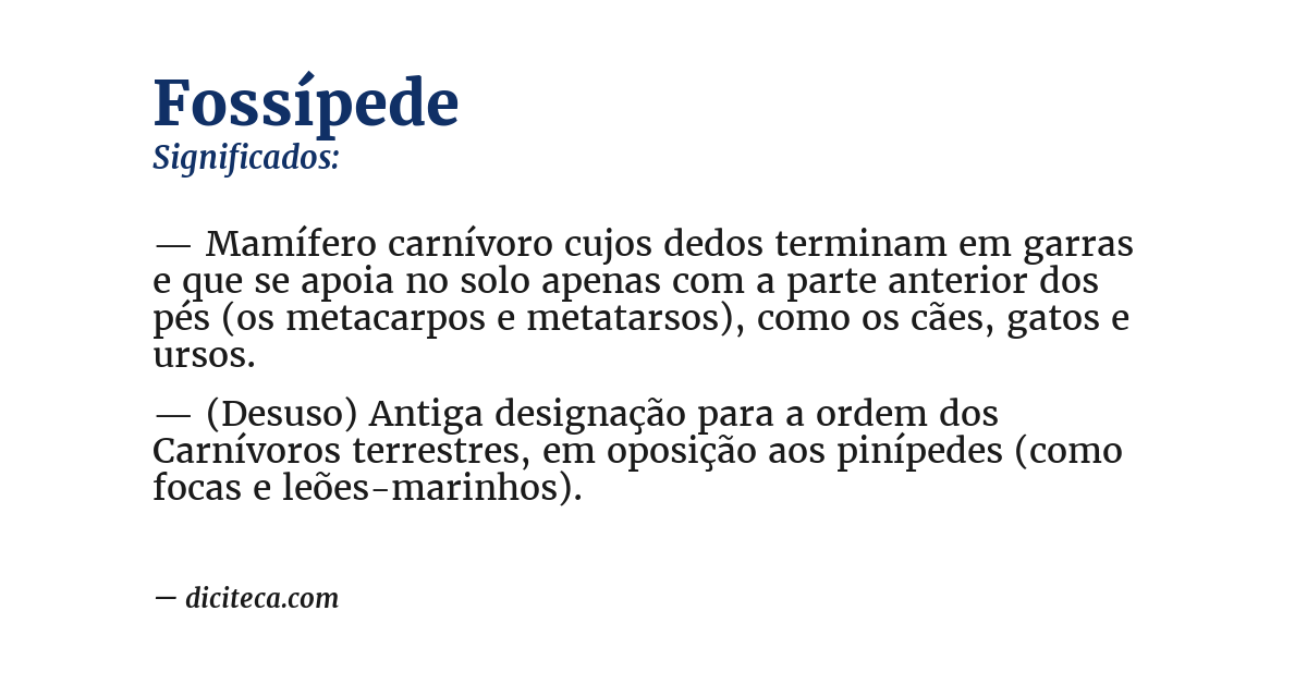 Significado de fossípede