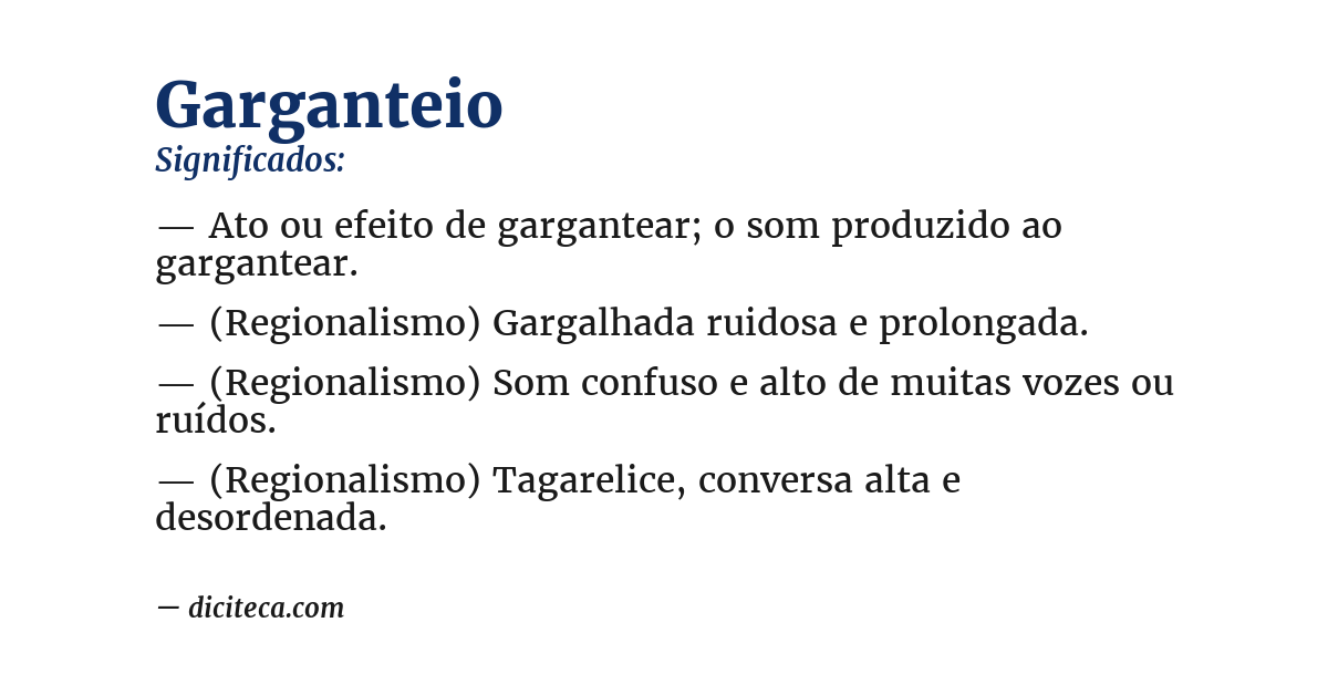 Significado de garganteio