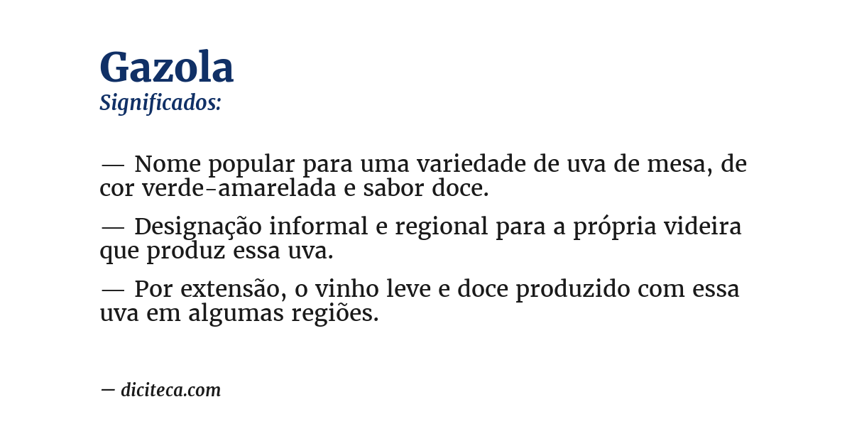 Significado de gazola