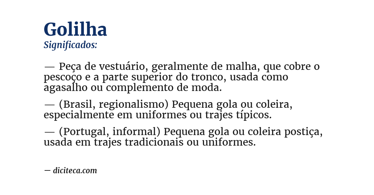 Significado de golilha