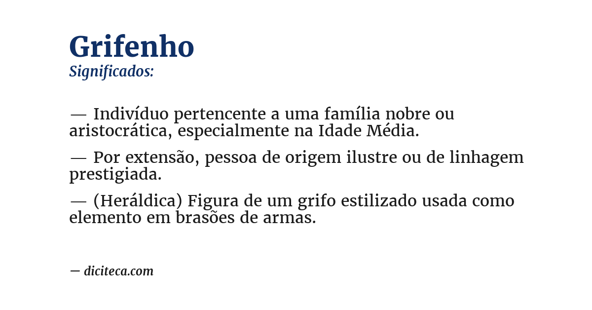 Significado de grifenho