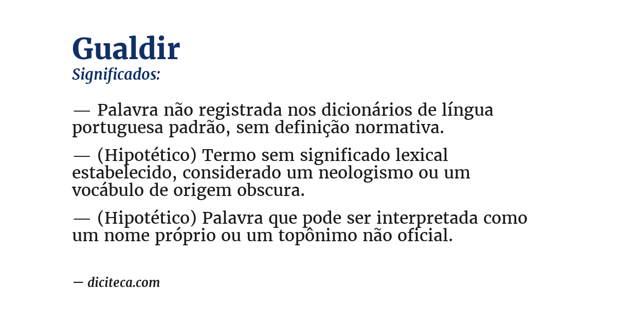 Significado de gualdir