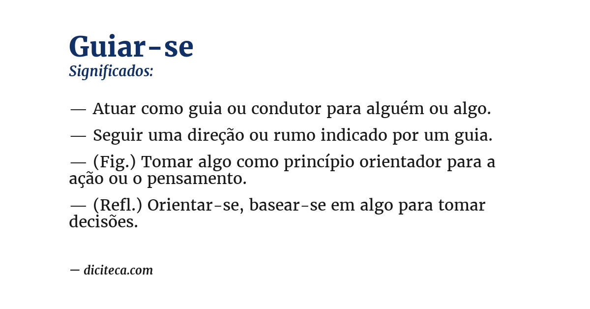 Significado de guiar-se